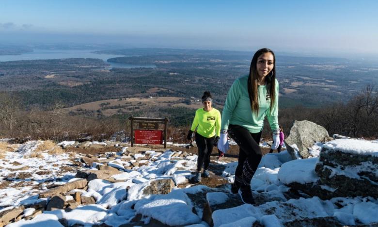 There are many hiking options at Mount Nebo State Park, including the Rim Trail.